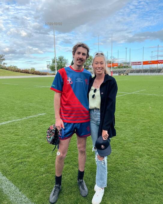 Eli Kelly with girlfriend Lydia Higgins. Picture supplied