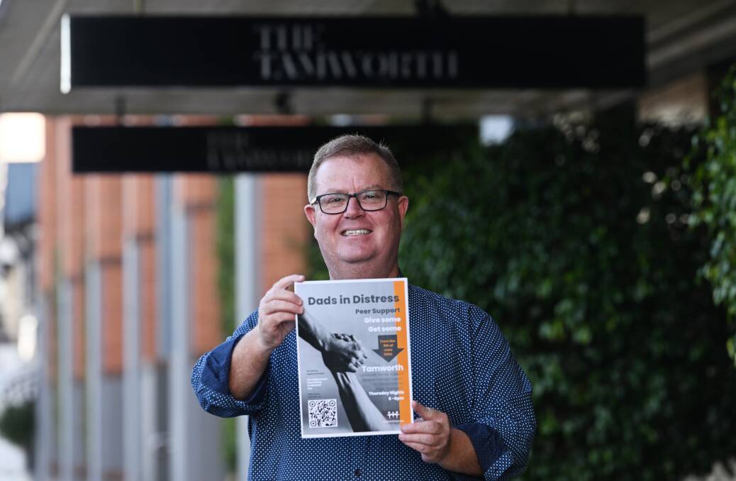 Mr Penfold is looking for a local interested in running Tamworth's Dads in Distress support sessions long-term. Until then he plans to drive up from Maitland once a week. Picture by Gareth Gardner