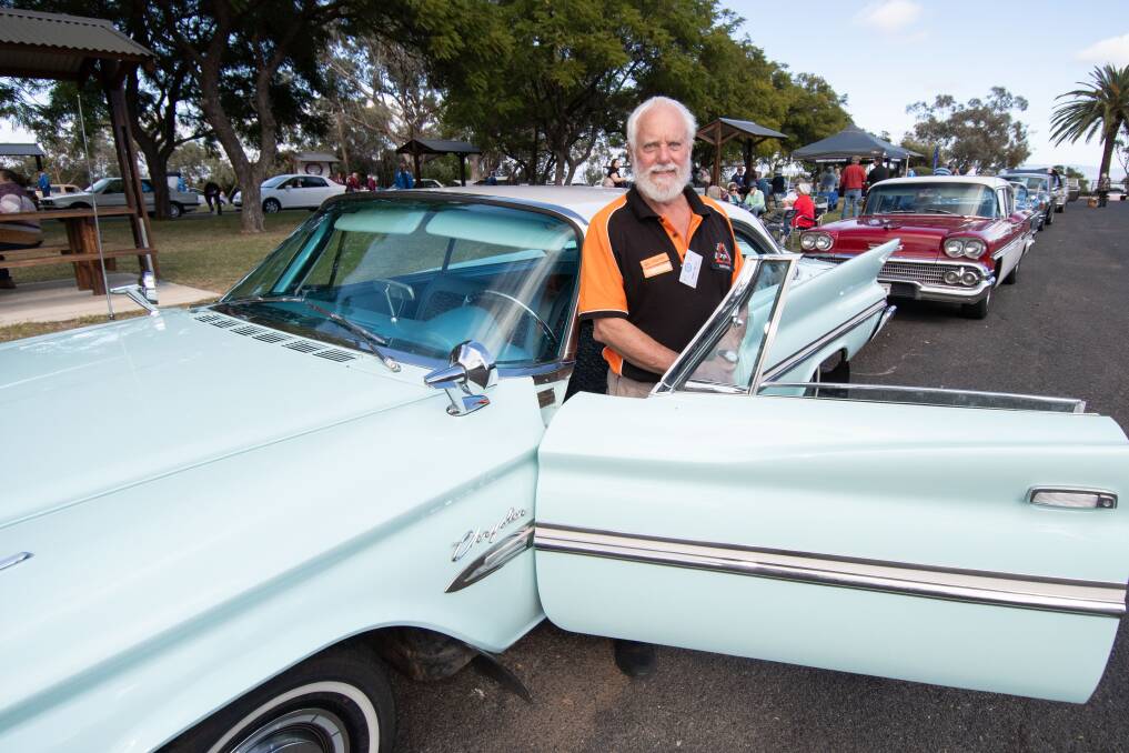 Namoi Valley Antique Vehicle Club member Tony Wills at the National Motoring Heritage Day celebration at Oxley Scenic Lookout. Picture by Peter Hardin