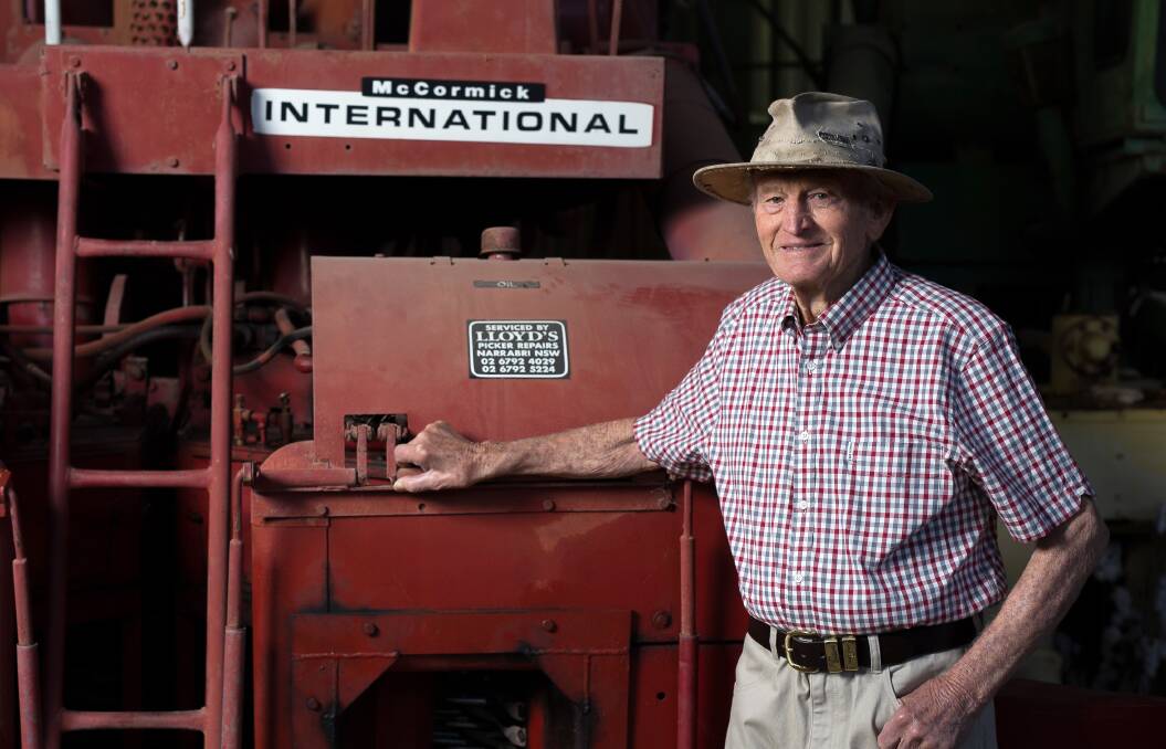 Australian cotton industry pioneer Frank Hadley has died aged 97. Picture supplied by John Burgess Photography